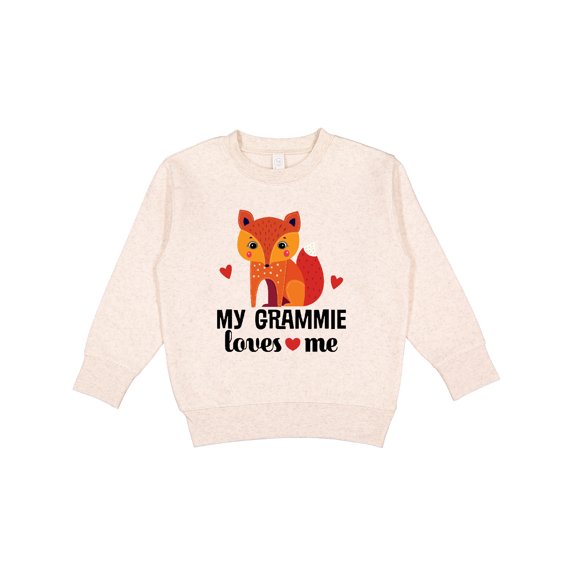 Inktastic Grammie Loves Me Grandchild Fox Toddler Sweatshirt