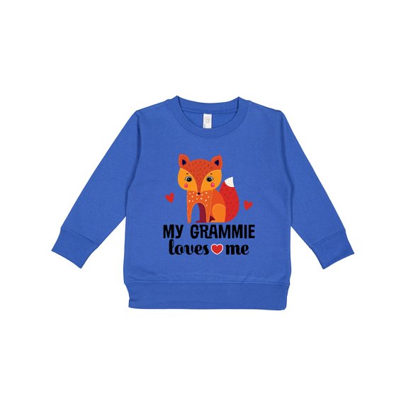 Inktastic Grammie Loves Me Grandchild Fox Toddler Sweatshirt