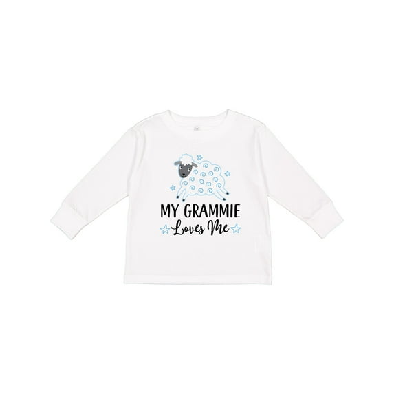 Inktastic Grammie Loves Me Grandson Boy Lamb Boys or Girls Long Sleeve Toddler T-Shirt