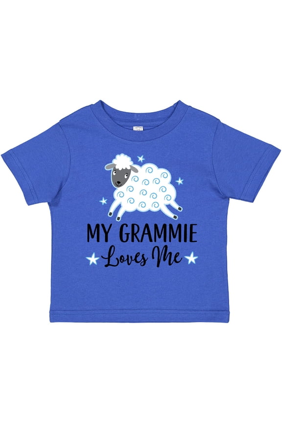 Grammie Loves Me Grandson Boy Lamb Boys or Girls Toddler T-Shirt
