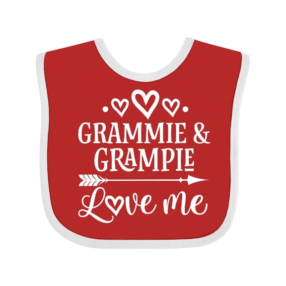 Inktastic Grammie and Grampie Love Me Boys or Girls Baby Bib