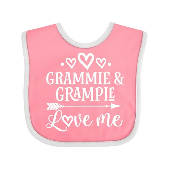 Inktastic Grammie and Grampie Love Me Boys or Girls Baby Bib