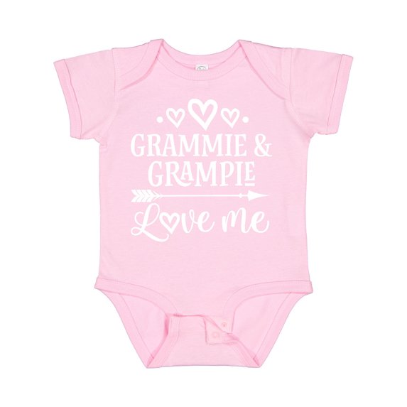 Inktastic Grammie and Grampie Love Me Boys or Girls Baby Bodysuit