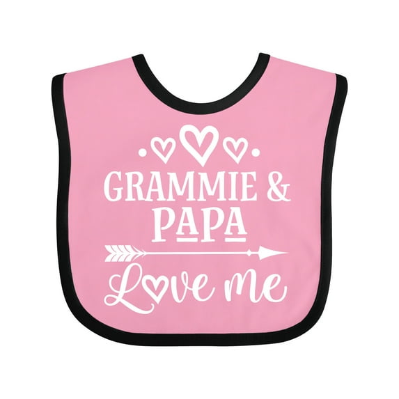 Inktastic Grammie and Papa Love Me Boys or Girls Baby Bib