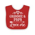 thumbnail image 1 of Inktastic Grammie and Papa Love Me Boys or Girls Baby Bib, 1 of 4