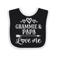 thumbnail image 1 of Inktastic Grammie and Papa Love Me Boys or Girls Baby Bib, 1 of 4