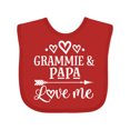 thumbnail image 1 of Inktastic Grammie and Papa Love Me Boys or Girls Baby Bib, 1 of 4