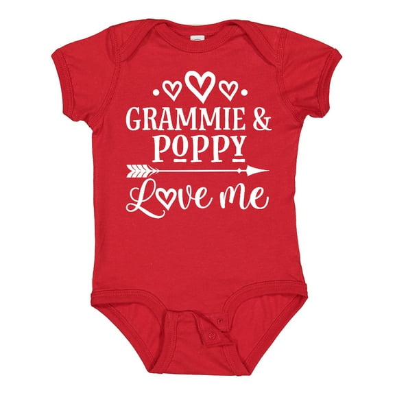 Inktastic Grammie and Poppy Love Me Boys or Girls Baby Bodysuit