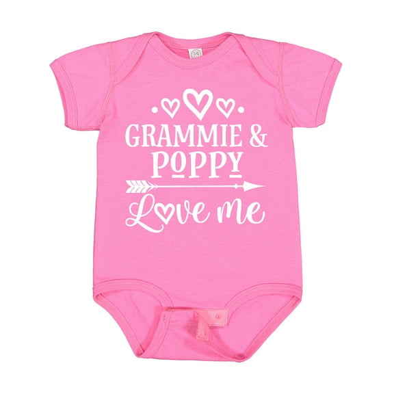 Inktastic Grammie and Poppy Love Me Boys or Girls Baby Bodysuit