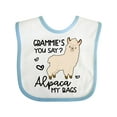 thumbnail image 1 of Inktastic Grammie's You Say Alpaca My Bags Boys or Girls Baby Bib, 1 of 4