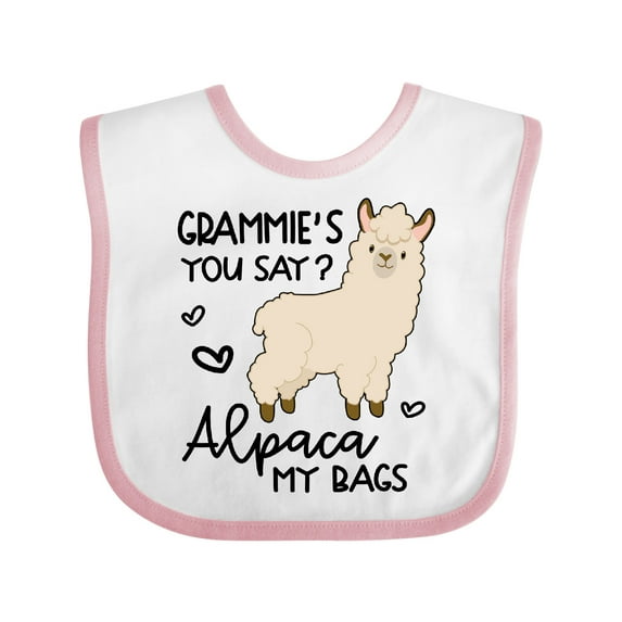 Inktastic Grammie's You Say Alpaca My Bags Boys or Girls Baby Bib