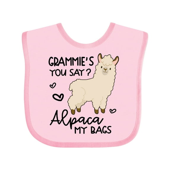 Inktastic Grammie's You Say Alpaca My Bags Boys or Girls Baby Bib