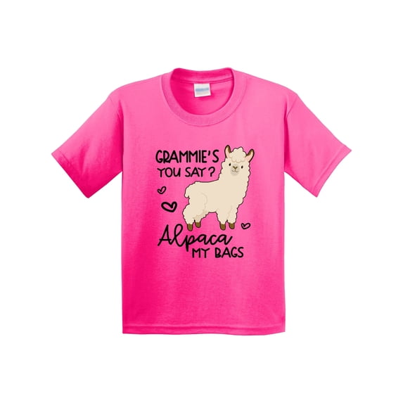 Inktastic Grammie's You Say Alpaca My Bags Youth T-Shirt