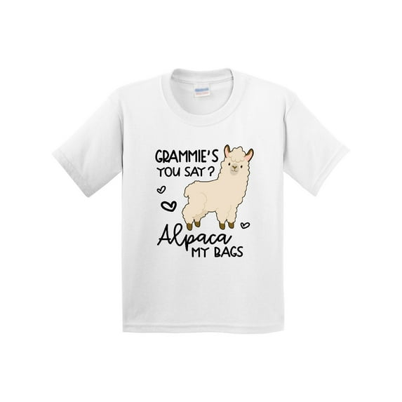 Inktastic Grammie's You Say Alpaca My Bags Youth T-Shirt