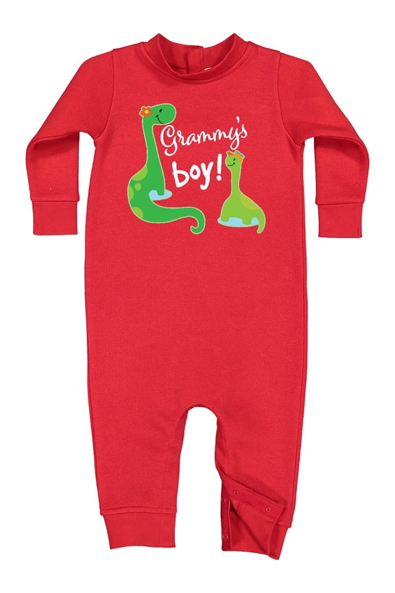 Grammy Boy Grandson Dinosaur Baby Fleece Romper