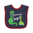 thumbnail image 1 of Inktastic Grammy Boy Grandson Dinosaur Boys Baby Bib, 1 of 4