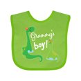 thumbnail image 1 of Inktastic Grammy Boy Grandson Dinosaur Boys Baby Bib, 1 of 4