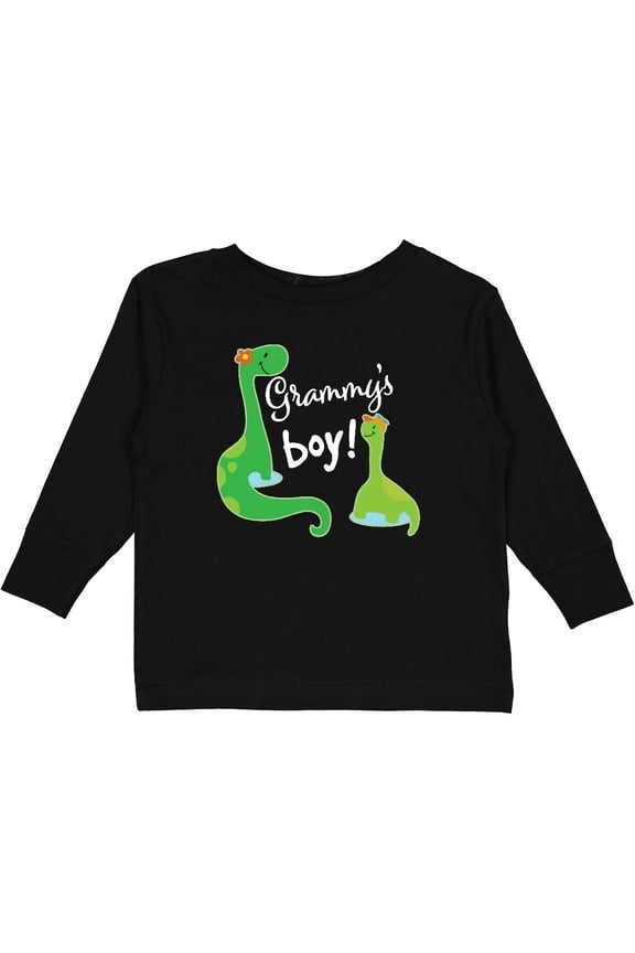 Grammy Boy Grandson Dinosaur Boys Long Sleeve Toddler T-Shirt