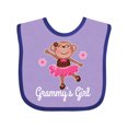 thumbnail image 1 of Inktastic Grammy Girl Ballerina Monkey Girls Baby Bib, 1 of 4