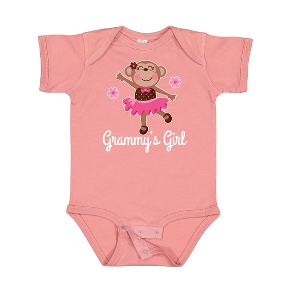 Inktastic Grammy Girl Ballerina Monkey Girls Baby Bodysuit
