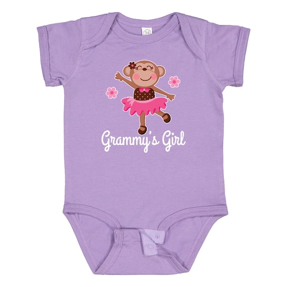 Inktastic Grammy Girl Ballerina Monkey Girls Baby Bodysuit