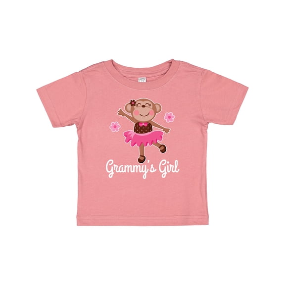 Inktastic Grammy Girl Ballerina Monkey Girls Baby T-Shirt
