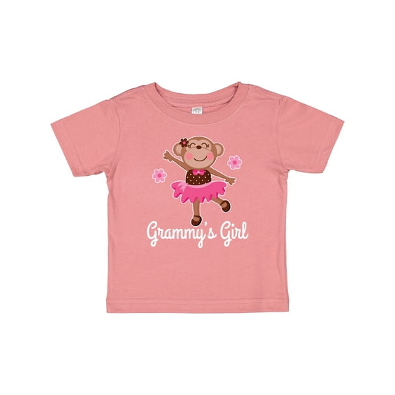 Inktastic Grammy Girl Ballerina Monkey Girls Baby T-Shirt