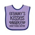 thumbnail image 1 of Inktastic Grammy Kisses for Granddaughter Girls Baby Bib, 1 of 4