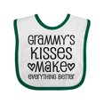 thumbnail image 1 of Inktastic Grammy Kisses for Granddaughter Girls Baby Bib, 1 of 4