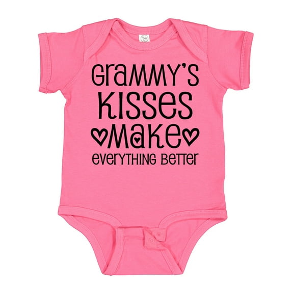 Inktastic Grammy Kisses for Granddaughter Girls Baby Bodysuit
