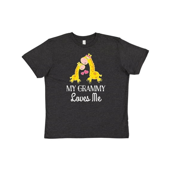 Inktastic Grammy Loves Me Giraffe Youth T-Shirt