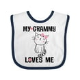 thumbnail image 1 of Inktastic Grammy Loves Me Girls Kitty Girls Baby Bib, 1 of 4
