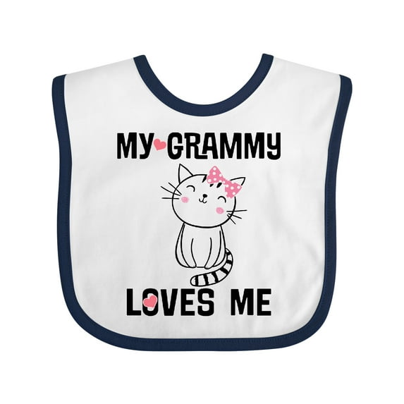 Inktastic Grammy Loves Me Girls Kitty Girls Baby Bib