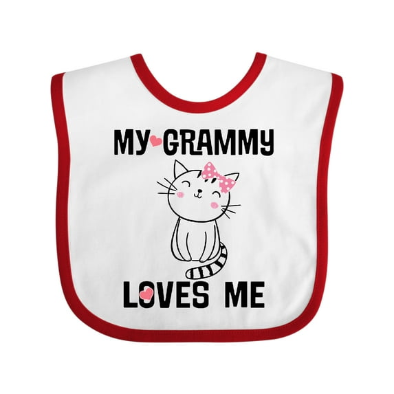 Inktastic Grammy Loves Me Girls Kitty Girls Baby Bib