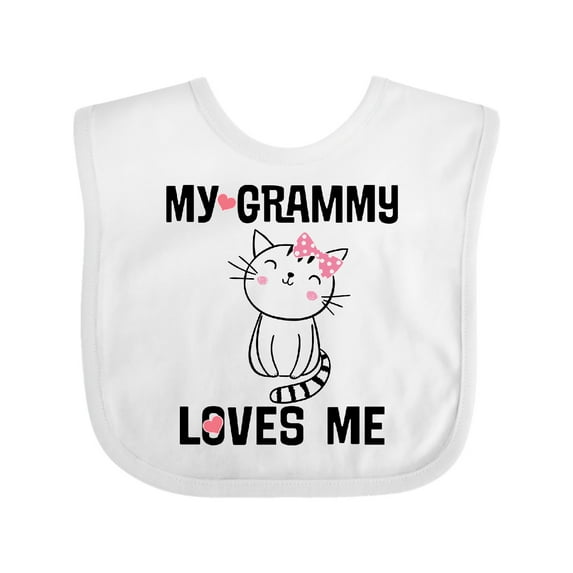 Inktastic Grammy Loves Me Girls Kitty Girls Baby Bib