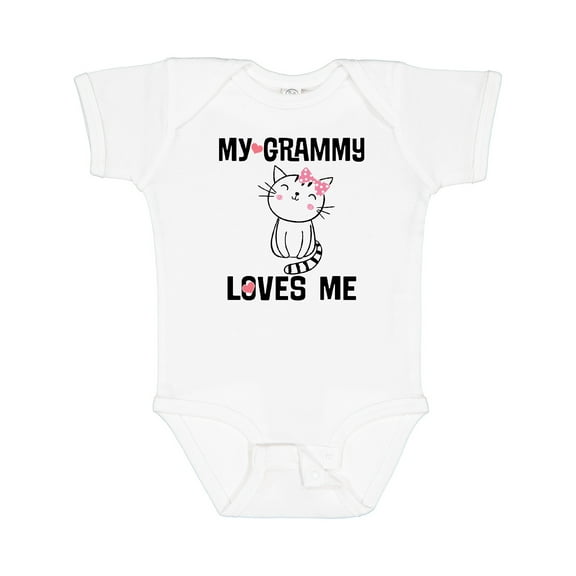 Inktastic Grammy Loves Me Girls Kitty Girls Baby Bodysuit