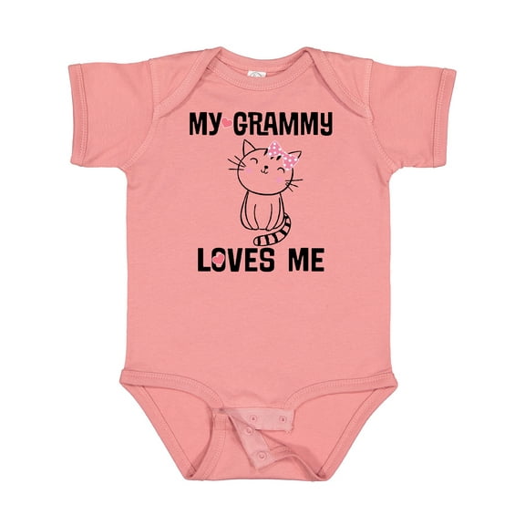 Inktastic Grammy Loves Me Girls Kitty Girls Baby Bodysuit
