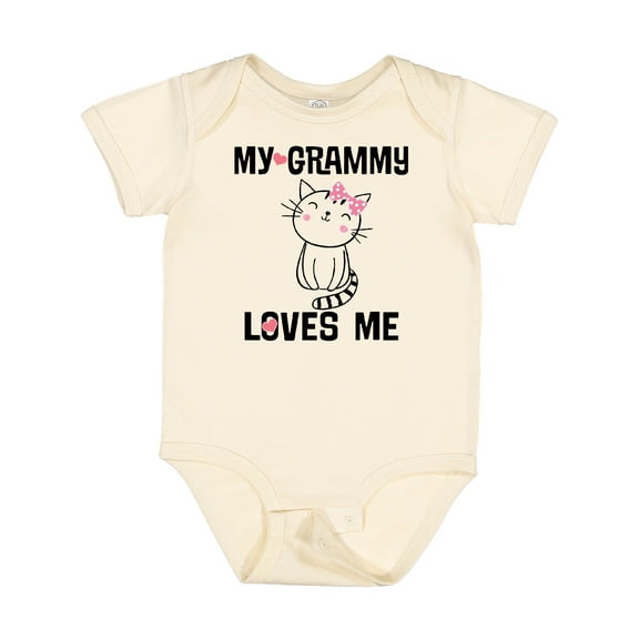 Inktastic Grammy Loves Me Girls Kitty Girls Baby Bodysuit
