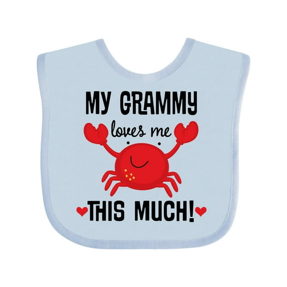 Inktastic Grammy Loves Me Grandchild Boys or Girls Baby Bib