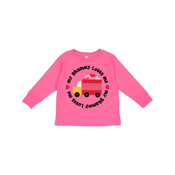 Inktastic Grammy Loves Me Grandchild Boys or Girls Long Sleeve Toddler T-Shirt