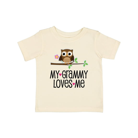 Inktastic Grammy Loves Me Grandchild Owl Girls Baby T-Shirt