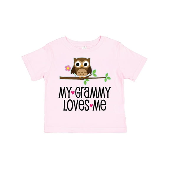 Inktastic Grammy Loves Me Grandchild Owl Girls Toddler T-Shirt