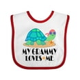 thumbnail image 1 of Inktastic Grammy Loves Me Grandchild Turtle Boys or Girls Baby Bib, 1 of 4