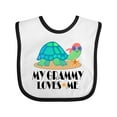 thumbnail image 1 of Inktastic Grammy Loves Me Grandchild Turtle Boys or Girls Baby Bib, 1 of 4