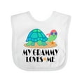 thumbnail image 1 of Inktastic Grammy Loves Me Grandchild Turtle Boys or Girls Baby Bib, 1 of 4