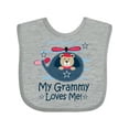 thumbnail image 1 of Inktastic Grammy Loves Me Grandson Bear Boys Baby Bib, 1 of 4