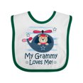 thumbnail image 1 of Inktastic Grammy Loves Me Grandson Bear Boys Baby Bib, 1 of 4