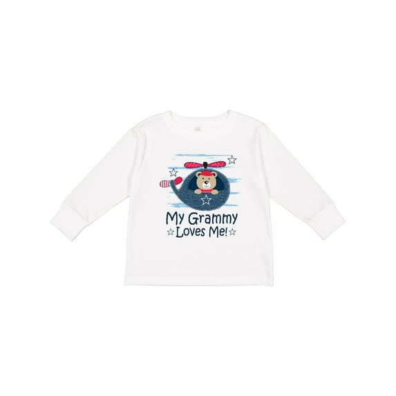 Inktastic Grammy Loves Me Grandson Bear Boys Long Sleeve Toddler T-Shirt