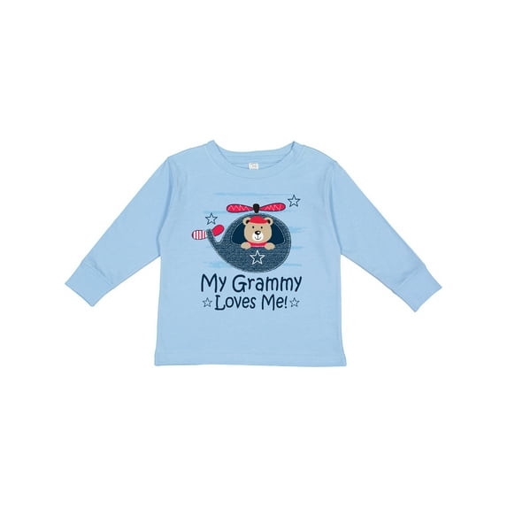 Inktastic Grammy Loves Me Grandson Bear Boys Long Sleeve Toddler T-Shirt