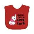 thumbnail image 1 of Inktastic Grammy Loves Me Lots and Lots Cute Elephant Boys or Girls Baby Bib, 1 of 4